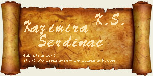 Kazimira Serdinac vizit kartica